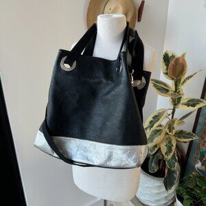 Persaman New York Luna Dorse in Pelle Black Satchel